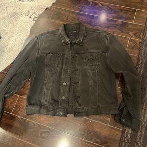 allsaints denim jacket black